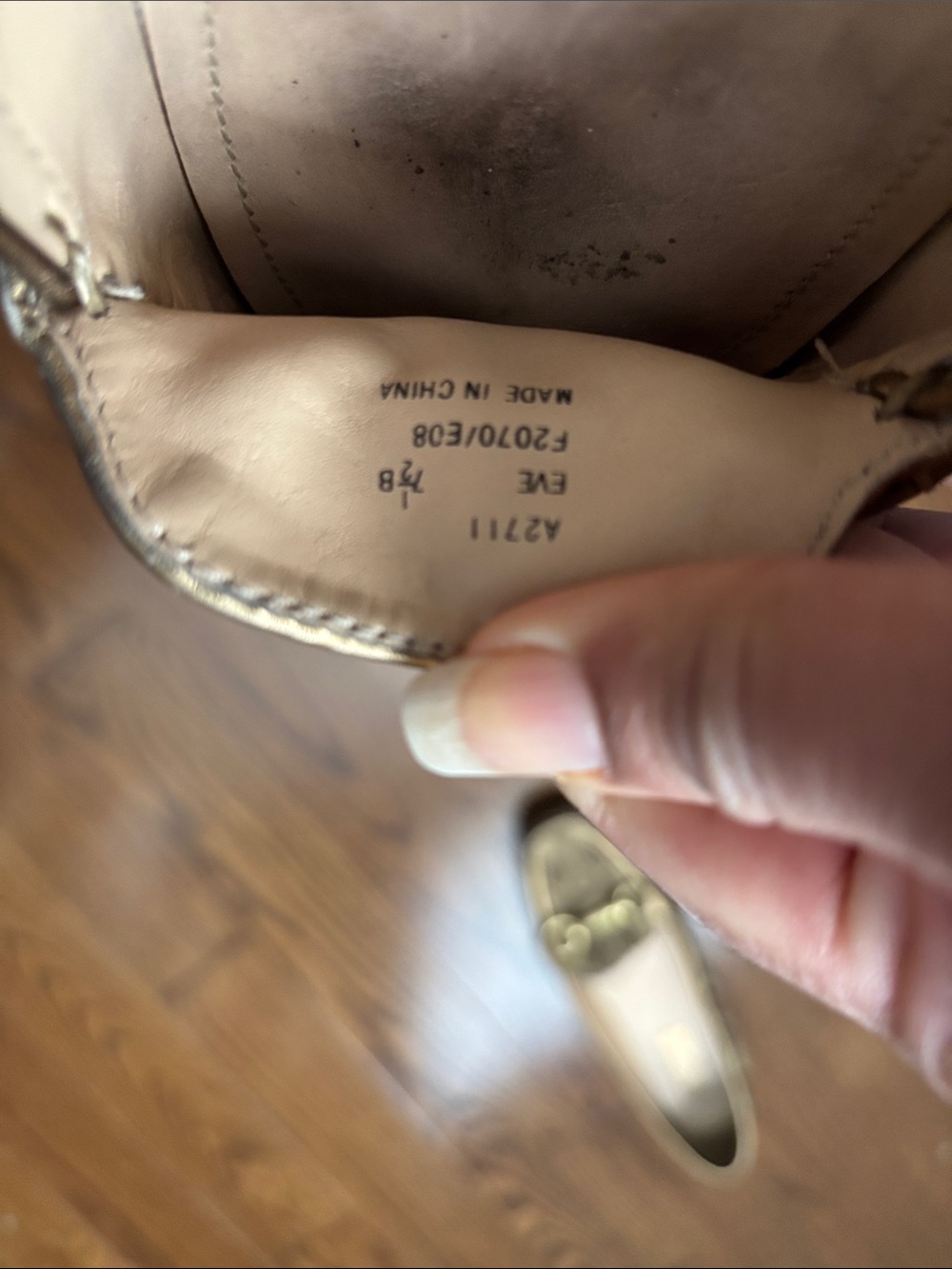 Coach Brown Signature Canvas Loafers with Gold Chain Trim - Picture 8 of 8